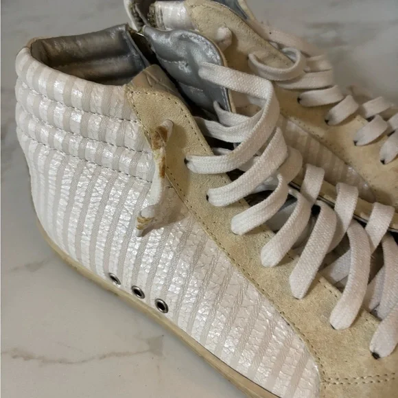 P448 White High-Top Athletic Sneakers - Picture 2 of 5